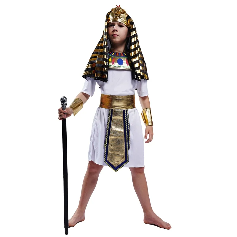 Wholesale Halloween Kids Heroic Little Egyptian Samurai Show Costume Little Pharaoh Prince Cosplay Costume