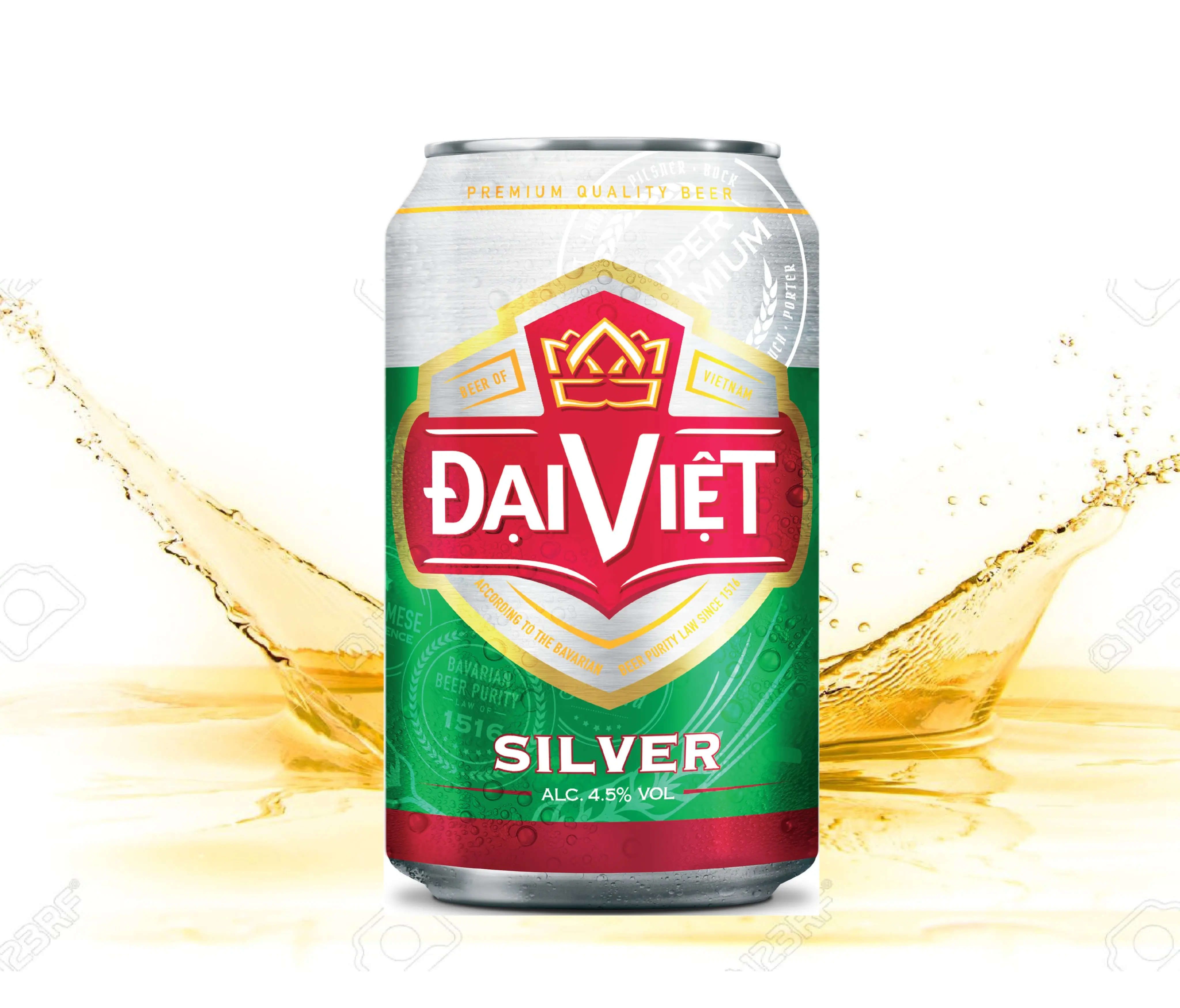 Huong Sen Dai Viet Pilsner beer, Alc 5% Can 330ml Pack of 24