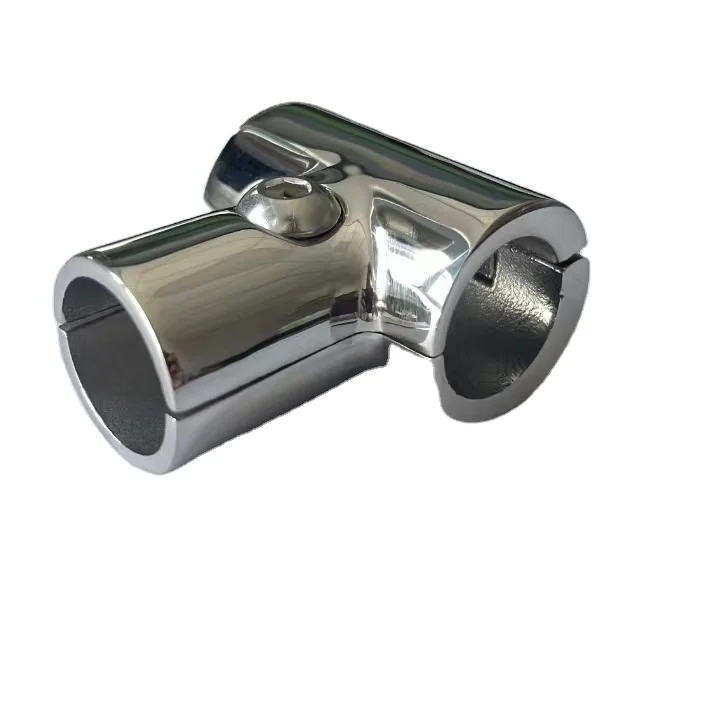 316 Stainless Steel Bimini Tee Handrail 3-Way Tee Joint for Boat Pipe Tube Fittings New Condition Boat Ladder Rod Holder Bearing
