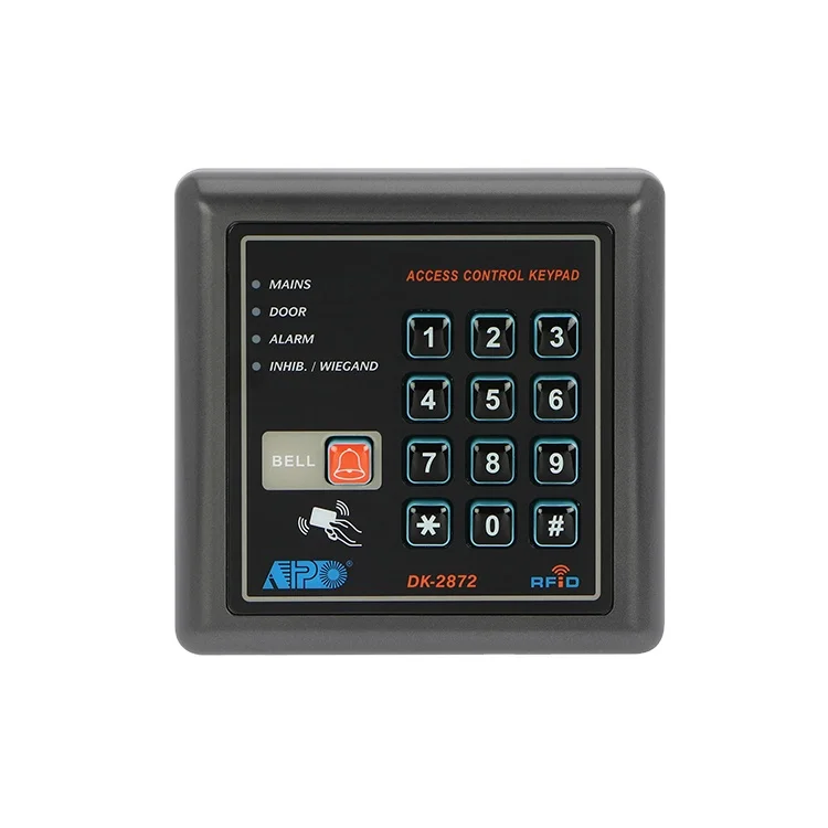 APO DK-2872 IP-55 Waterproof Wiegand Output Led Light Keyboard for Access Control Door Keypad Alarm Output Door Entry Device