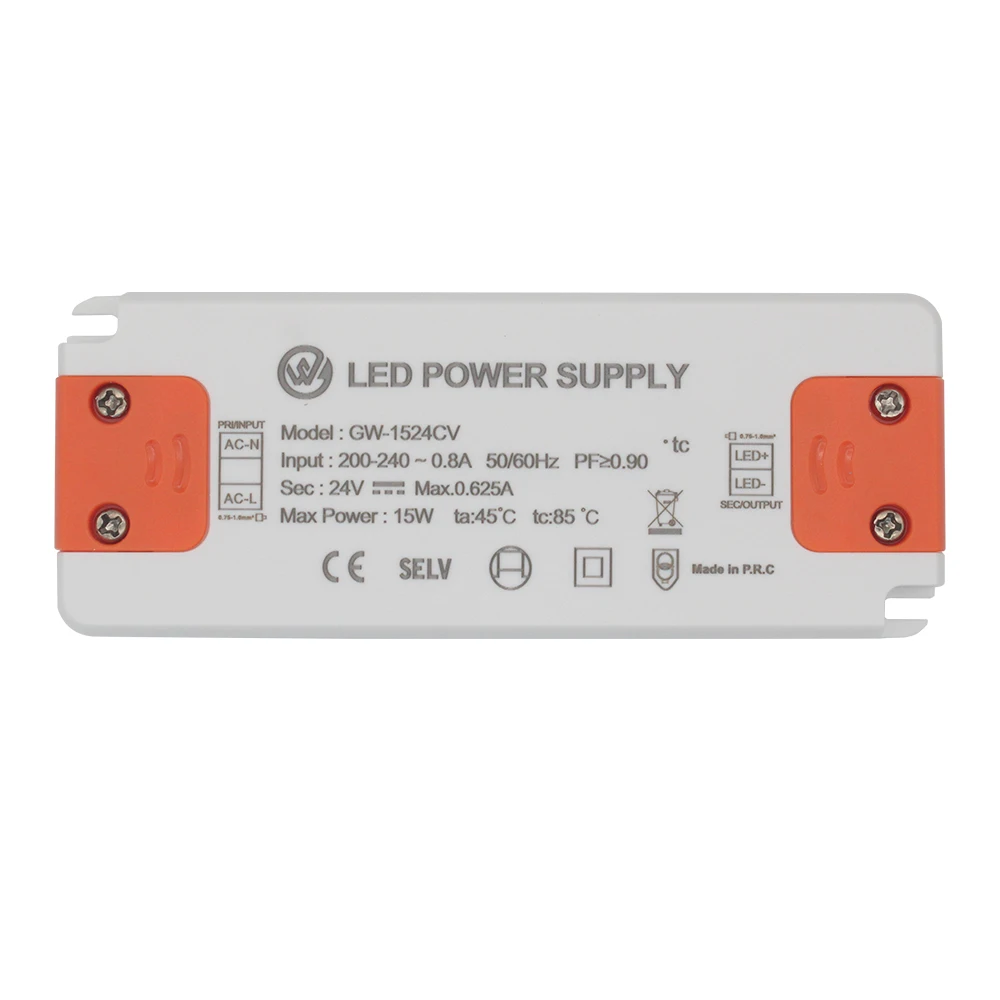 Ультратонкий Светодиодный драйвер переменного тока в постоянный ток 12 В 15 Вт сверхтонкий блок питания с постоянным напряжением 24 для внутреннего