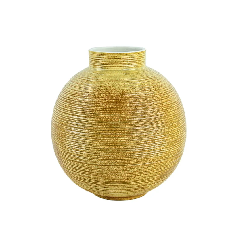 Home decoration  Delicate Ceramic Flower Vase with  Reactive Glaze effect Decorative Vase for Flower art vase