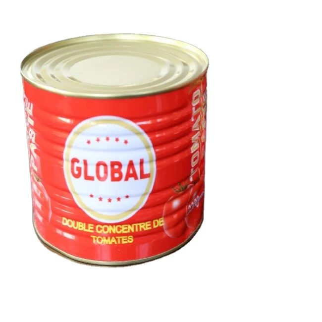 Fresh Quality of Global Tomato Paste in Drums Delicious Canned from Factory Manufacturer 70g,2200g Red Packaging
