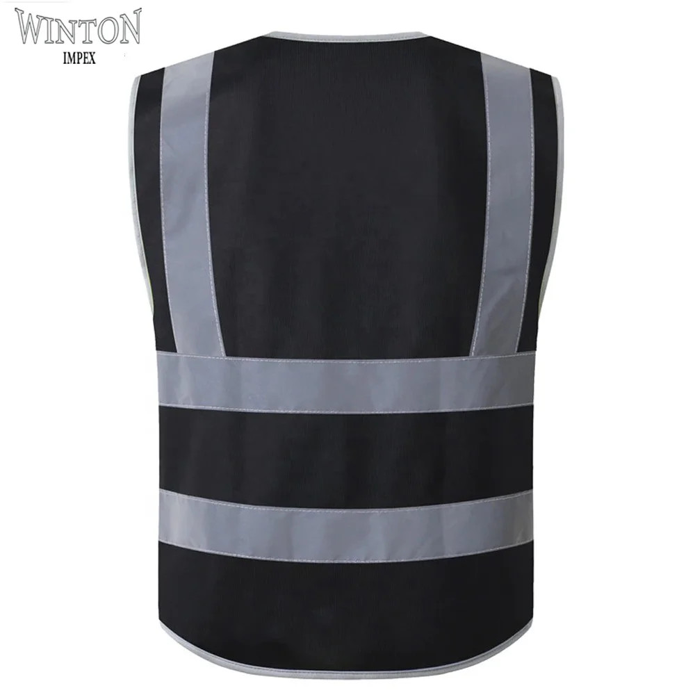 2021 OEM Custom Wholesale High Visibility Safety reflective Vest Black Cheap Reflective Vest Running Vest