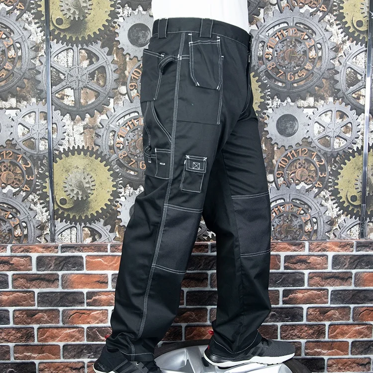 OEM mens painters safety work cargo pants with many pockets knee pads