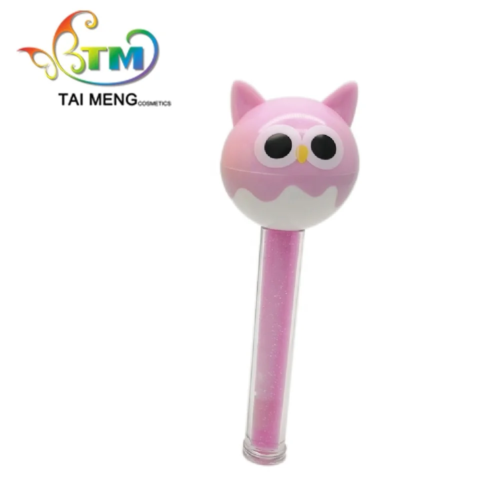 2021 novel pink panther cap lollipop Private label lip balm wholesale