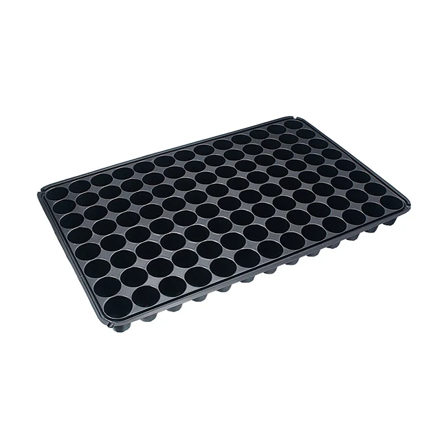 Seedling tray plastic square trays 104 hoels flat propagation nursery tray drain vegetable flower seeds starter farm greenhouse