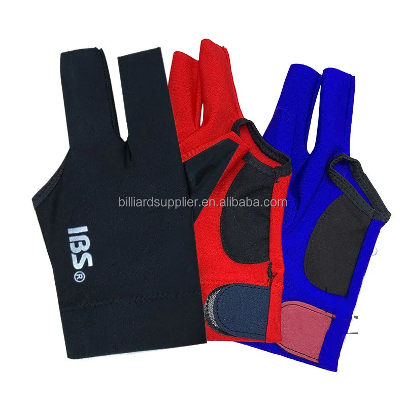 Customized Three Fingers comfortable snooker Fabric gloves fashion design billiard gloves