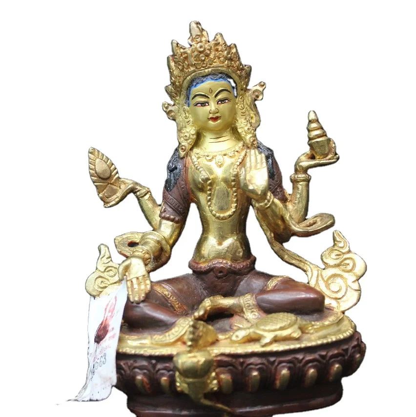 Buy Religious Handicraft Statues White Tara Bronze Nepali Handmade Sculpture Antique Finish Brass Metal Copper