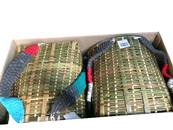 Back bamboo handmade basket  with sling back to buy food storage fruit useful bamboo basket for farm with Japan standard