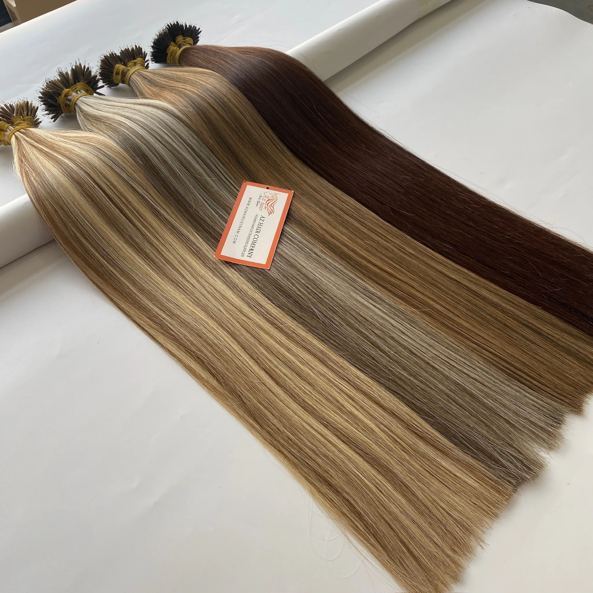 Wholesale Grade 12A Keratin Bonds I U Flat Nano Beads Tip Brazilian Human Hair, Cuticle Virgin Russian Human Hair Extensions