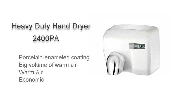Taiwan Hand Dryer For Hotel Dry Hands Automatic Commercial Hand Dryers ABS cover quiet 2400W high speed 3 years warranty