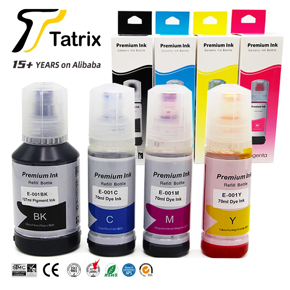 Чернила Tatrix для заправки 001 чернила EPSON картриджа прямого