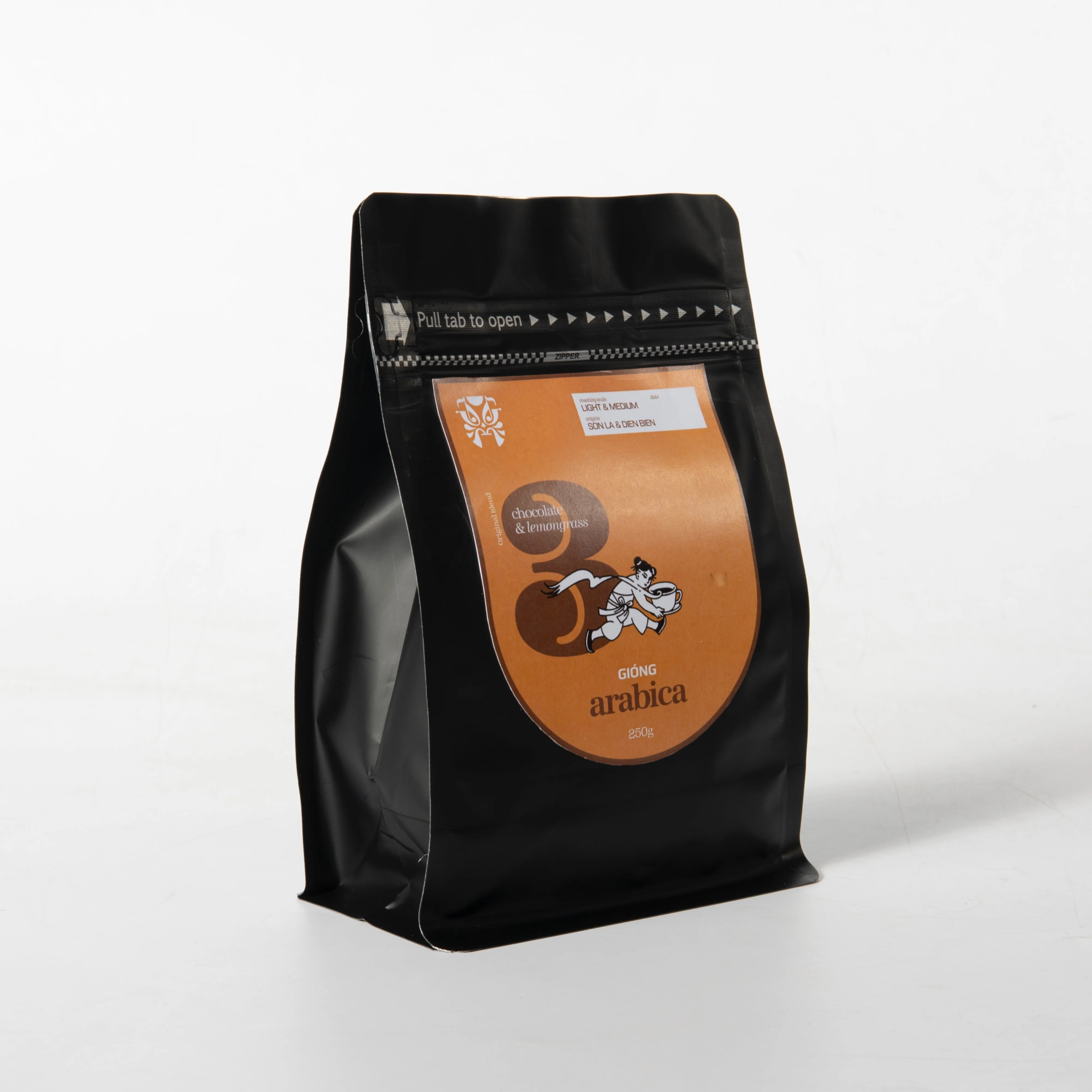 Новый продукт смесь Giong 3 освежающий кофе шоколад и Лемонграсс Арабика жареные целые зерна кофейные