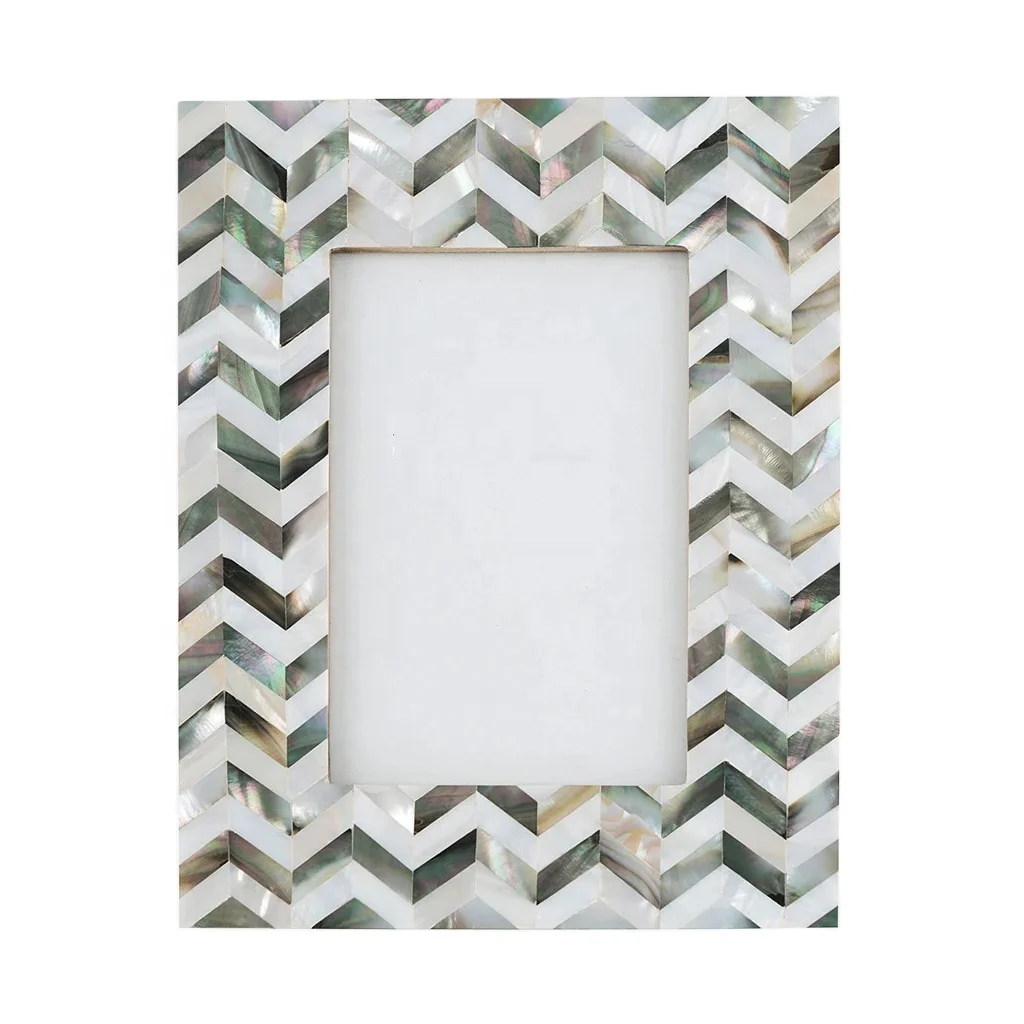 Luxury Photo Frame Top Design Wall Decor Mother of Pearl Picture Frame Wall Art Frames