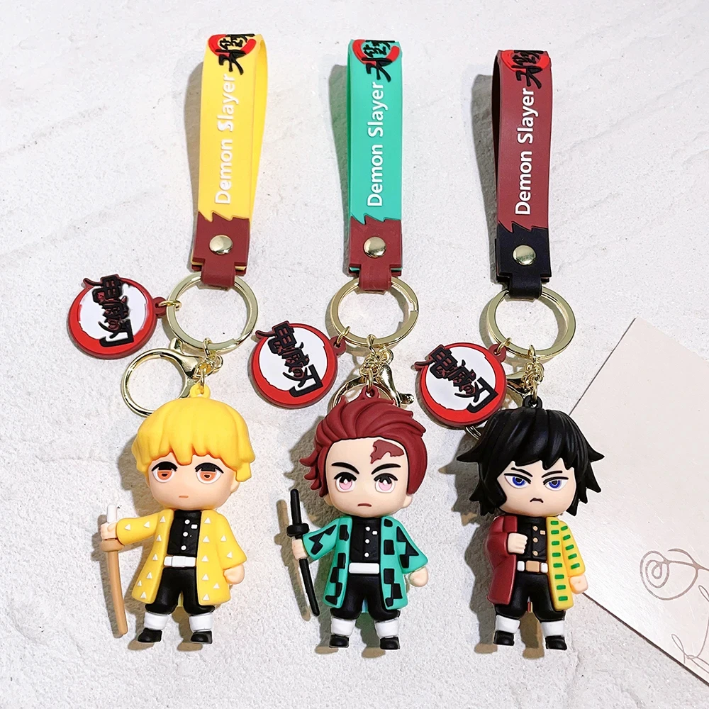 Аниме Фигурка kimetsu no yaib аниме Сувенир 3d демон убийца персонаж ПВХ резиновый брелок