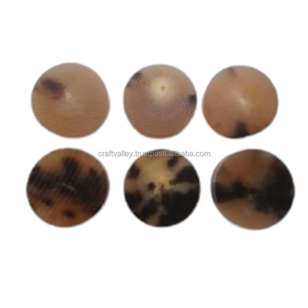 Natural Buffalo Horn Polished with Best Quality Black Horn Button and Handicraft Customize Buttons From India by Craft Valley