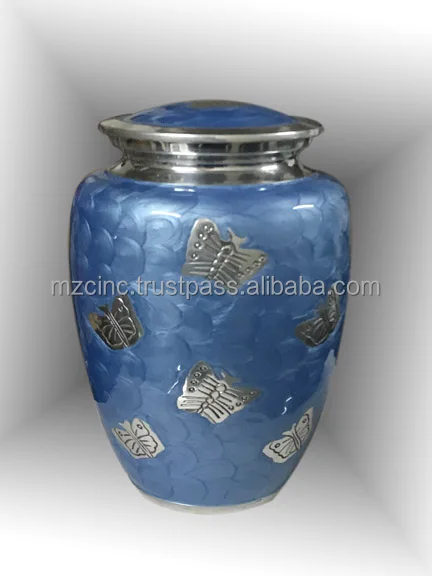 Яркая Цветная тема лидер продаж Классическая урна для кремации взрослых с тиснением в виде бабочек