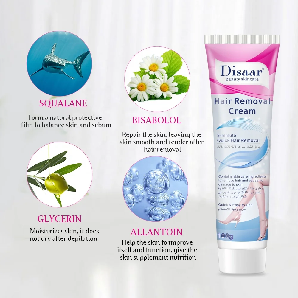 Disaar natural legs underarm body rapid hair removal smooth skin hair removal cream