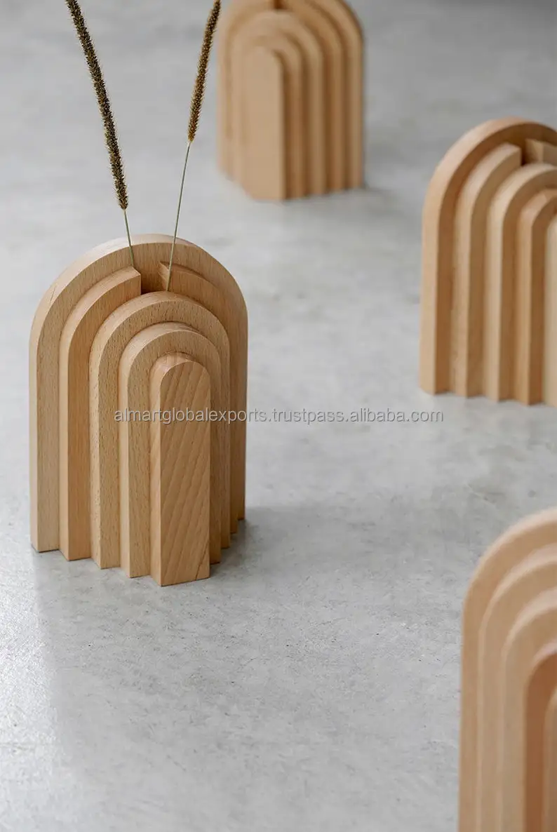 Bookends Set Pillar Design Home Accessories World Wide Top Wooden Desk Decor Wood Decorative Oval American Style Handcraft Rope