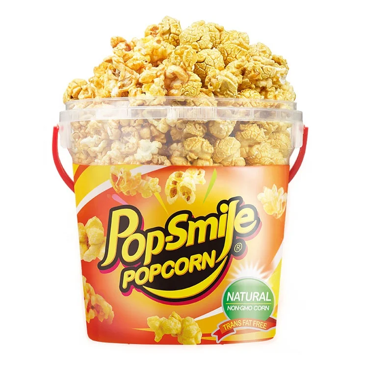 Free Sample Available Grain Snack Popcorn Pink Salt Caramel & American Caramel Flavor Wholesale Snacks