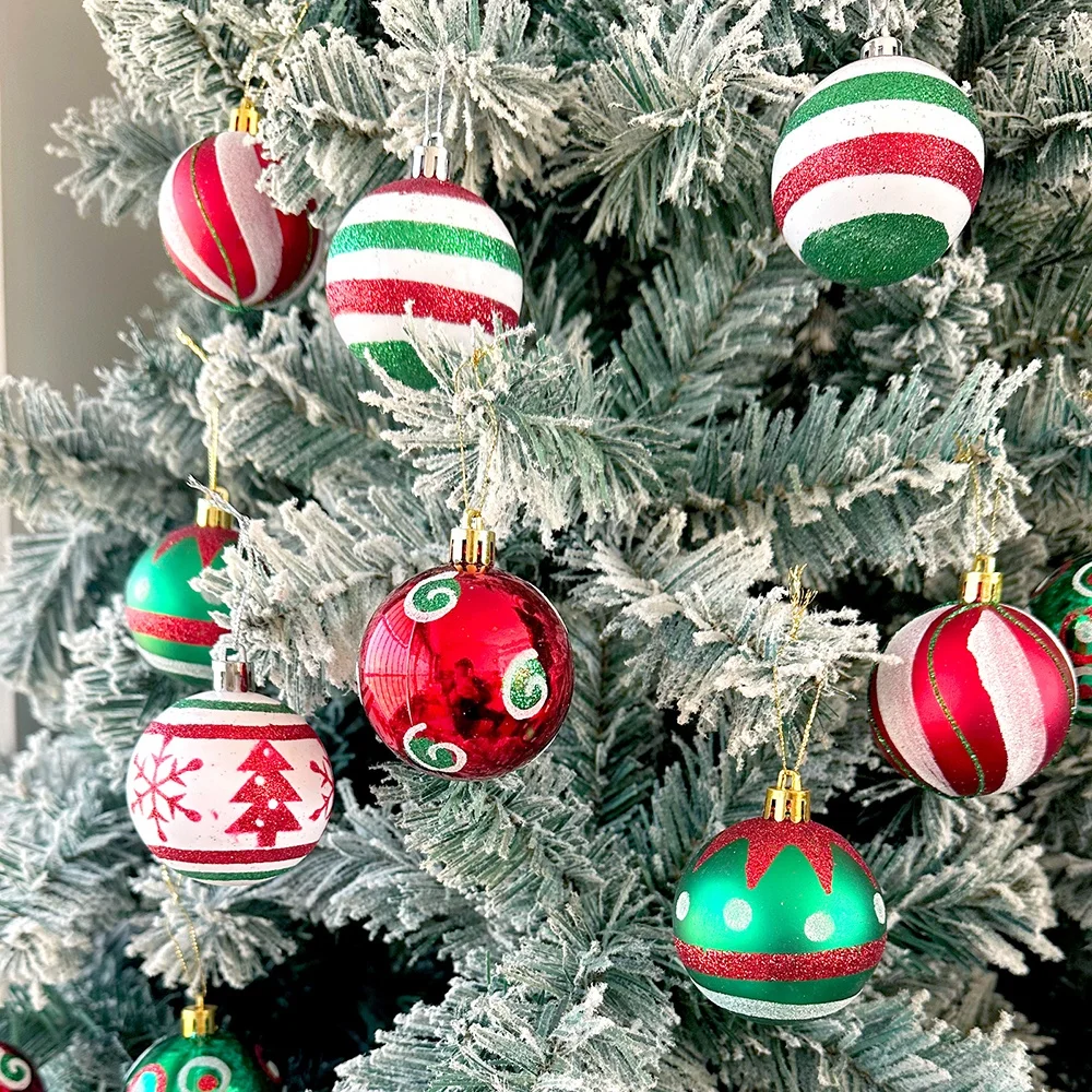 6CM Wholesale Christmas Balls Decoration  Handpainted Christmas Ornament