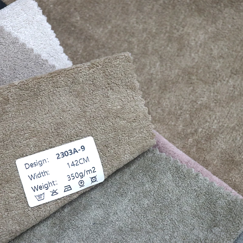 2303A Home Textile Waterproof 350gsm 142cm Granular 100% Polyester Fluffy Fleece Boucle Velvet Sofa Fabrics for Sofa Pillows