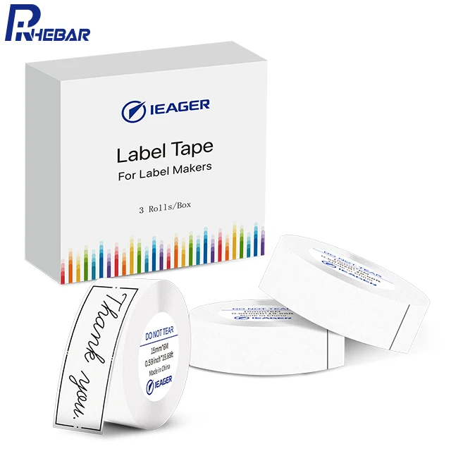 Rhebar Four-proof Thermal Paper Self-adhesive Label Multi-color Style Thermal 15*30mm Paper for Mini Bluetooth Printer