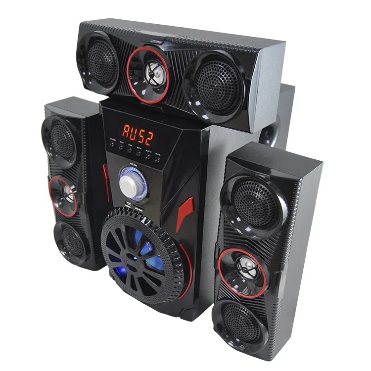 Home Speakers Audio System Sound SD Card Slot USB Input RCA Output FM Radio LED Display Multimedia Speaker