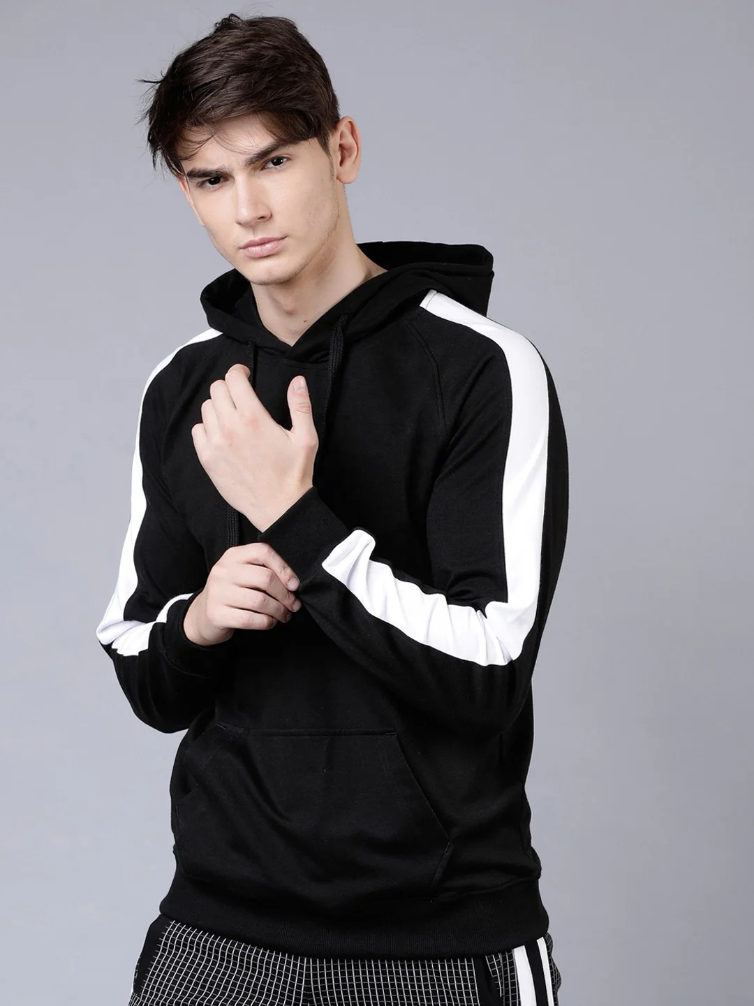 OEM Factory Manufacturer Highest Selling Top Quality Sleeve Striped Hoodie Custom Design Men Hoodies by AARON GARMENTS