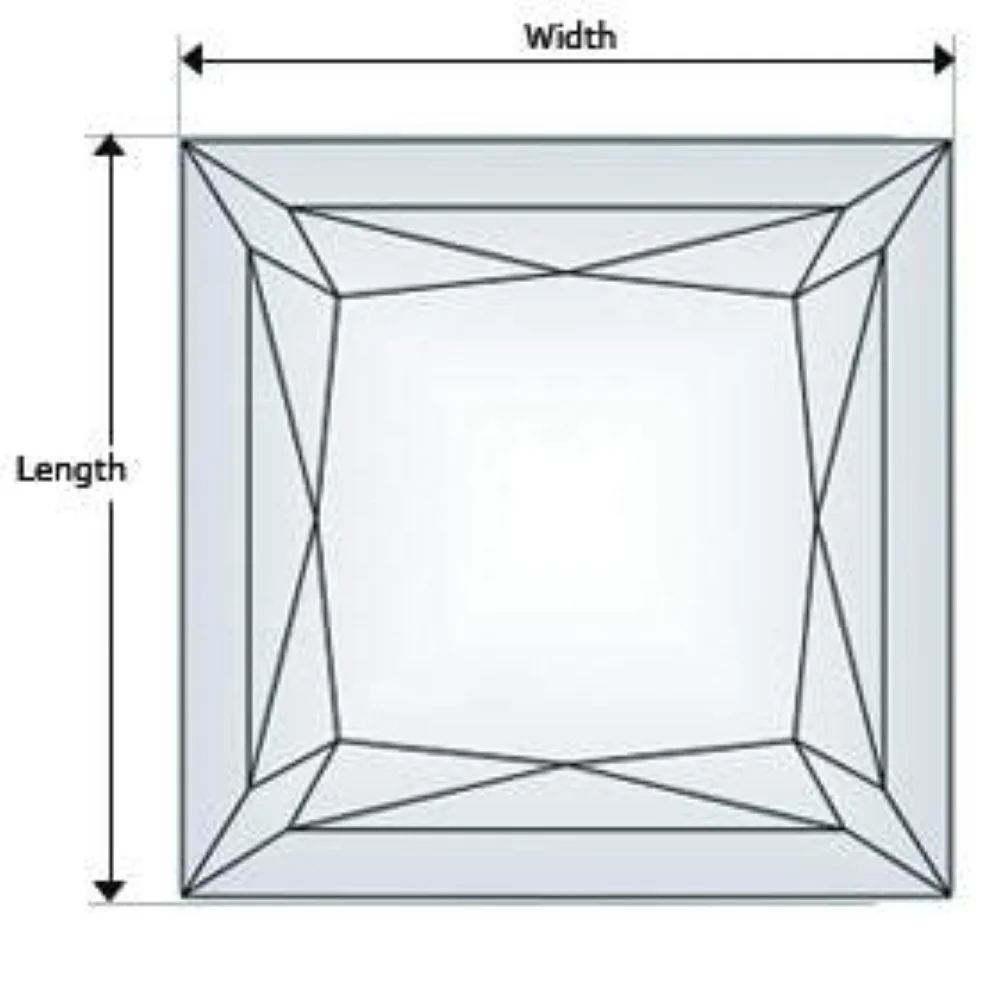 Cheap Wholesale VVS1 Clarity Rectangle DEF White Solitaire Princess Cut  Polish EX Diamonds Natural Real Stone