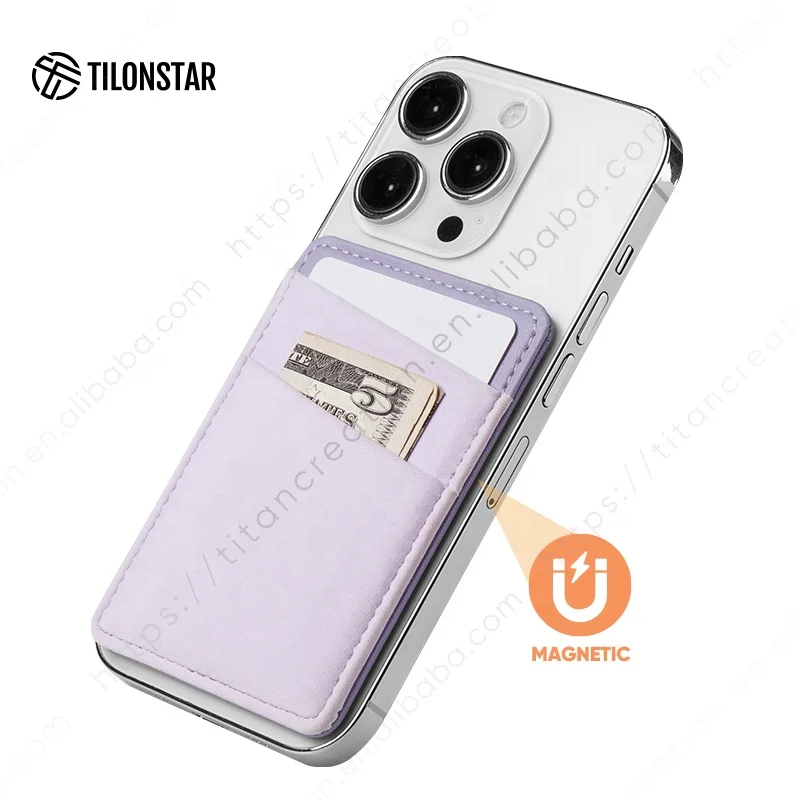 TILONSTAR TWM143 кожаный бумажник для кредитных карт Rfid держатель магнитный мобильного телефона