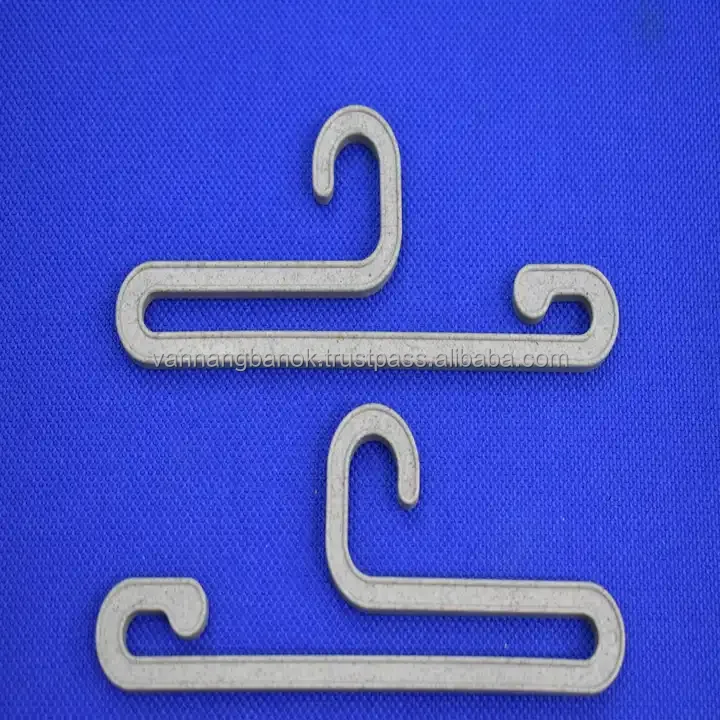 Eco Material Rice Husk For Ties Sock Samples Hanging Hanger For Supermarket Hotel Displaying Hanger