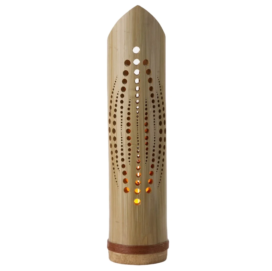 Creative candles holder shape rattan vintage table lamp traditional style rattan dining table lamp