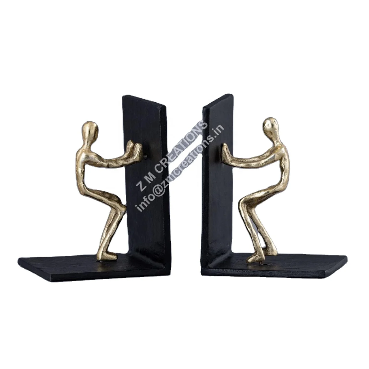 Metal Bookends Human Sculpture Design Home Office Decorative Modern Design Top Standard Product Indian handmade Gift Item