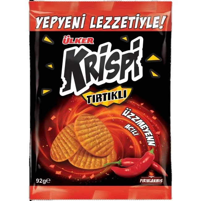 ULKER KRISPI SPICE SEASONED CRISPY HOT KETCHUP FLAVORED POTATO NACHO CHEESE AND POTATO STICK TACO FLAVORED POTATO STICK CRACKER
