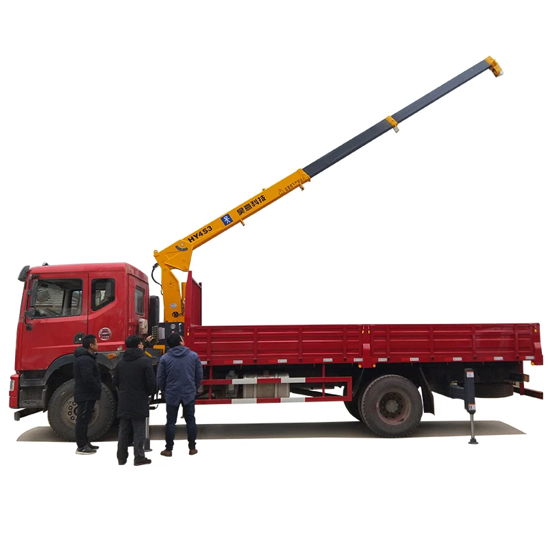 Telescopic Manipulators Truck/Tipper Crane with Grabs and Work Basket Maded by China HAOY