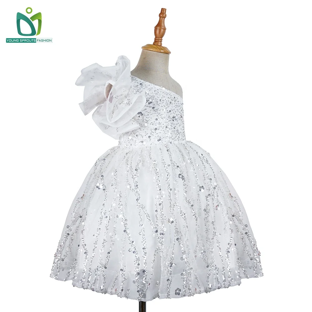 Flower Smocked New Girl Kids Dress For Girls White Party Dresses
