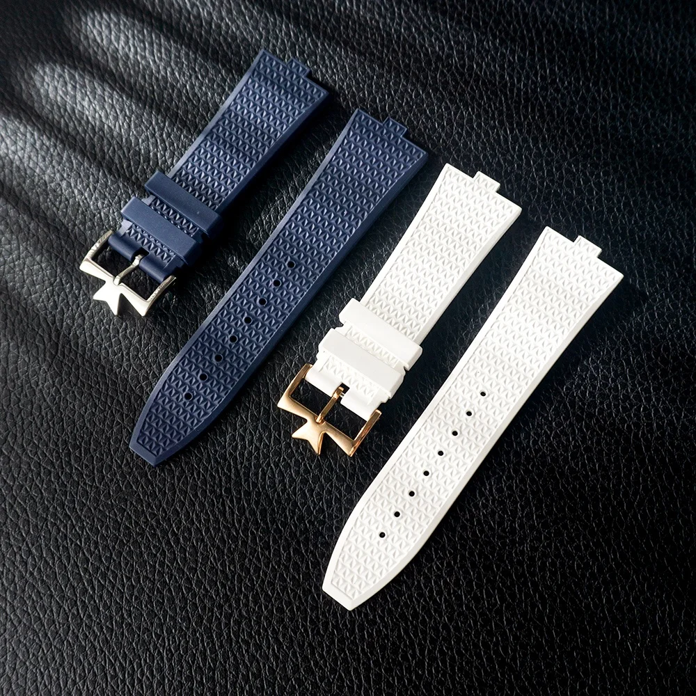 Jettda Premium Constantin 24x7mm VCO Watch Band FKM Rubber Strap for 4500v 5500v 7900v Vacheron Oversea Luxury