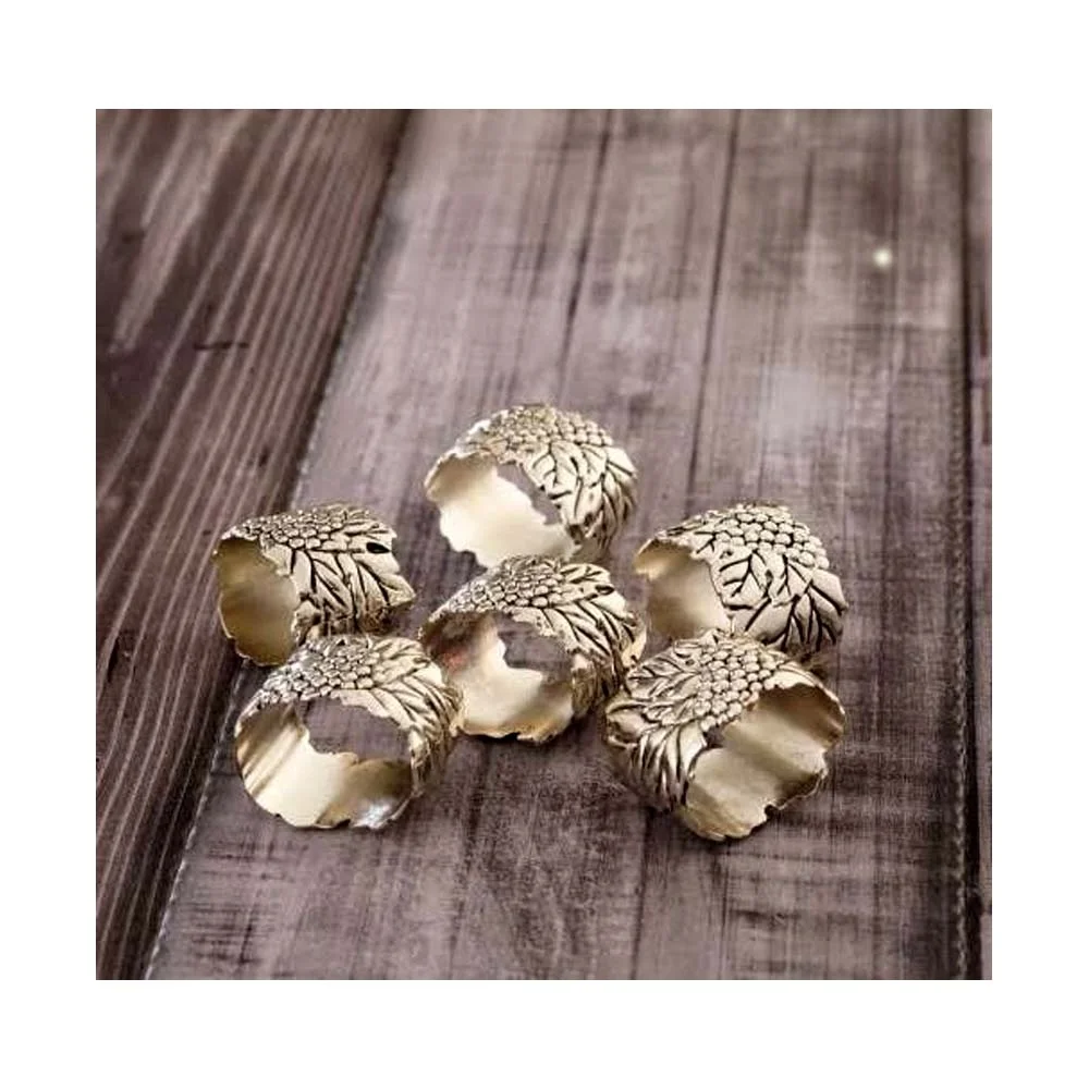 Lowest Price Gold Deer Horn Design Horrible napkin ring Christmas Napkin Rings wedding table High Quality Serviette Rings Napkin