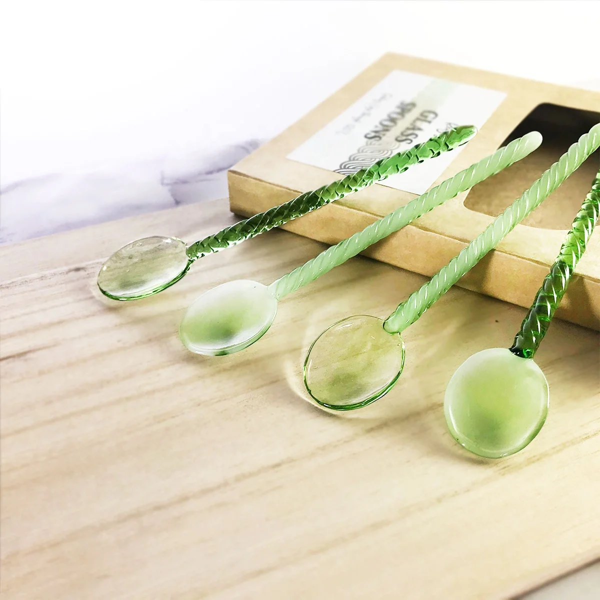 Heat Resistant Stirring Rod Glass Spoons