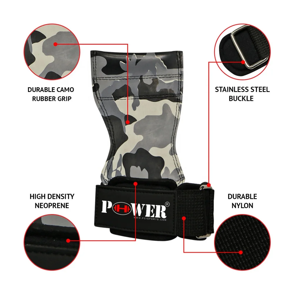 Custom made rubber latest arrival camo power hand grip best quality fitness accessories gym wrist safety power grips