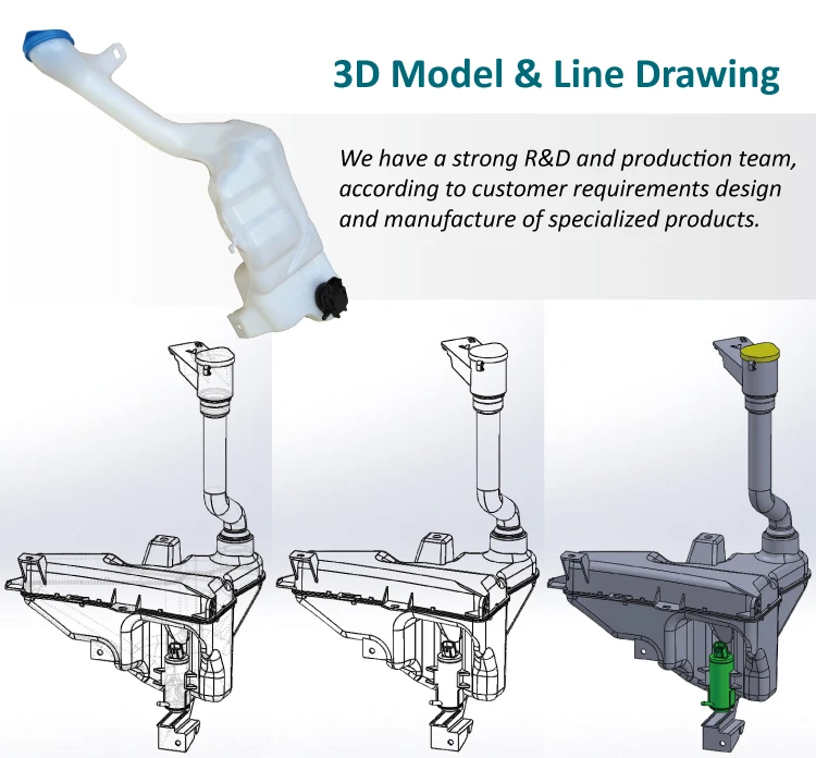New Material Car Washer Wiper Washer Tank Washer System