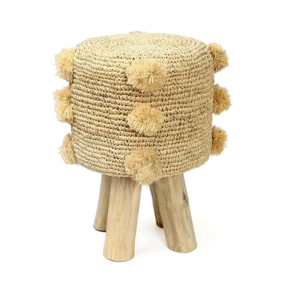 2021 Modern living room furniture comfortable fabric stool round living room stool from Vietnam ready to ship