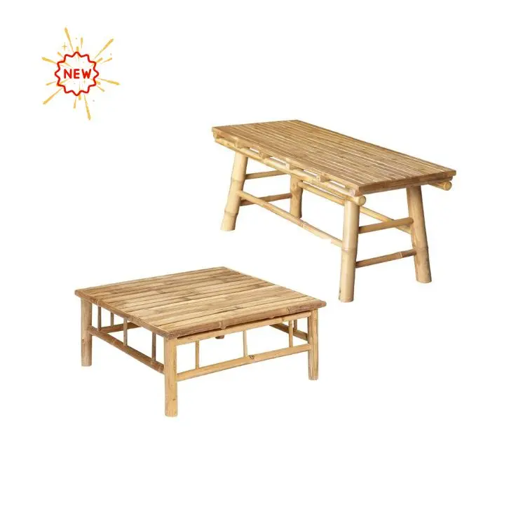 Best-Selling Foldable Set of Table and Chair for Living Room or Outdoor, Bamboo Products Made in Vietnam