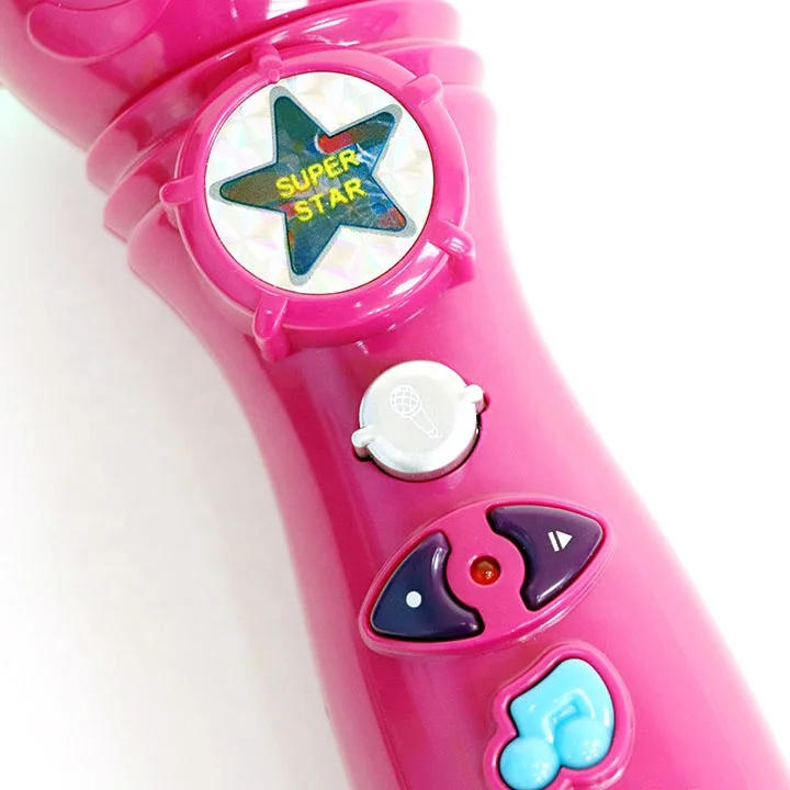 Light up portable microphone karaoke sound machine for kids