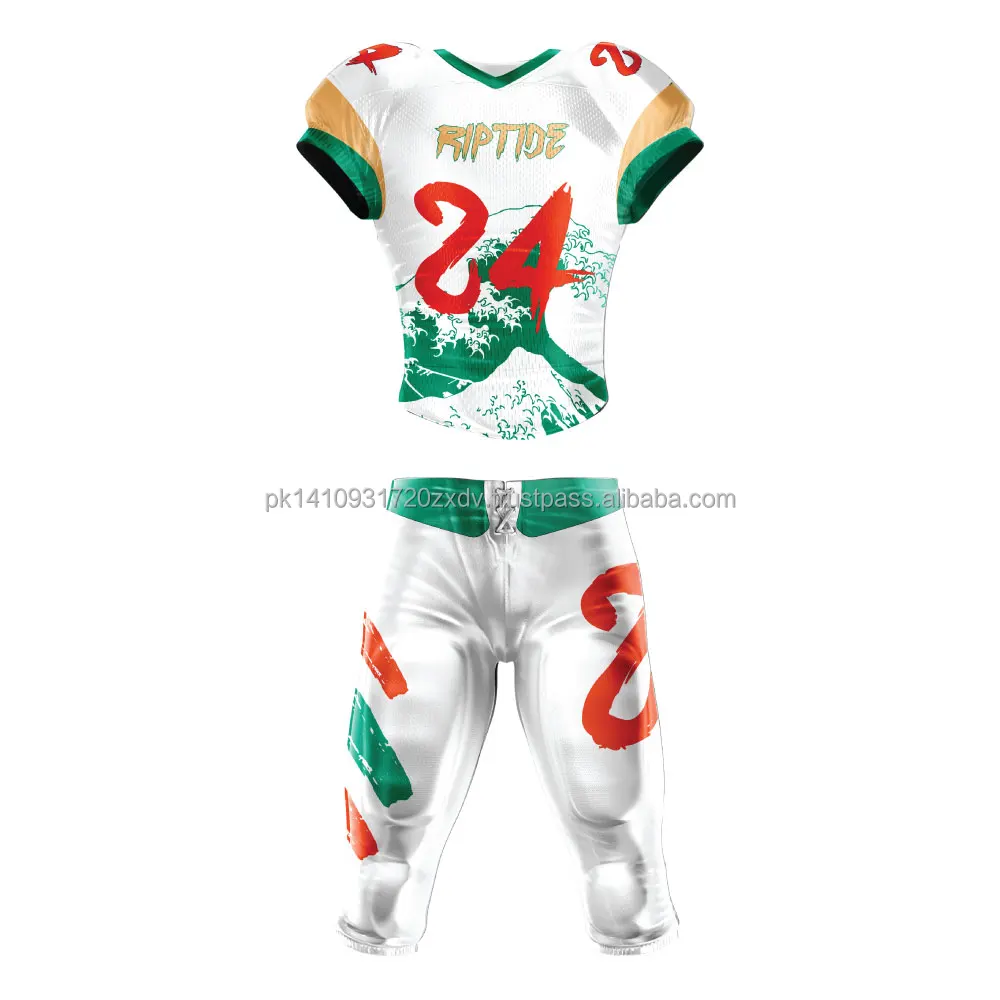 OEM factory professional printing fitness American football uniform Sublimation Custom new Design football unifrom