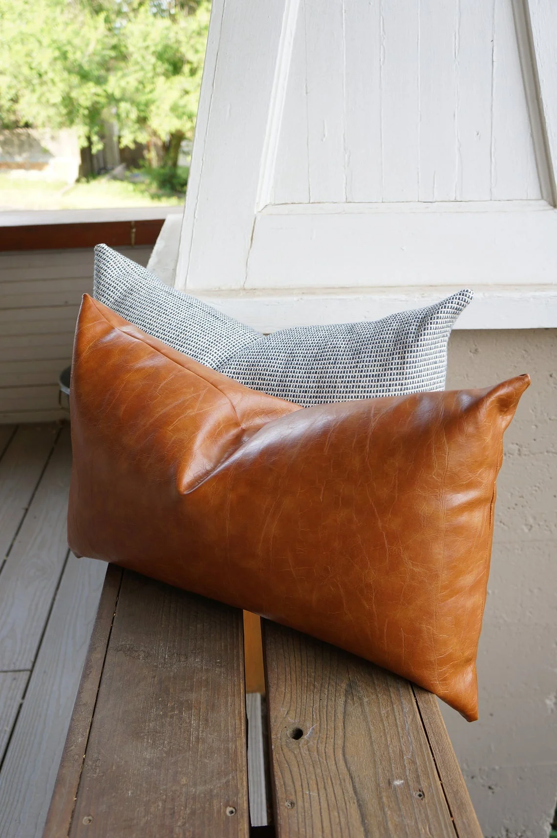 Premium Quality Home Decorative Sofa Cushion Solid Leather Waterproof Pillow Covers
