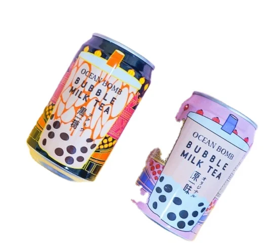 Ocean Bomb Original Bubble Milk Tea Drink  Can drink easy to take soft drink Black Sugar Best-selling