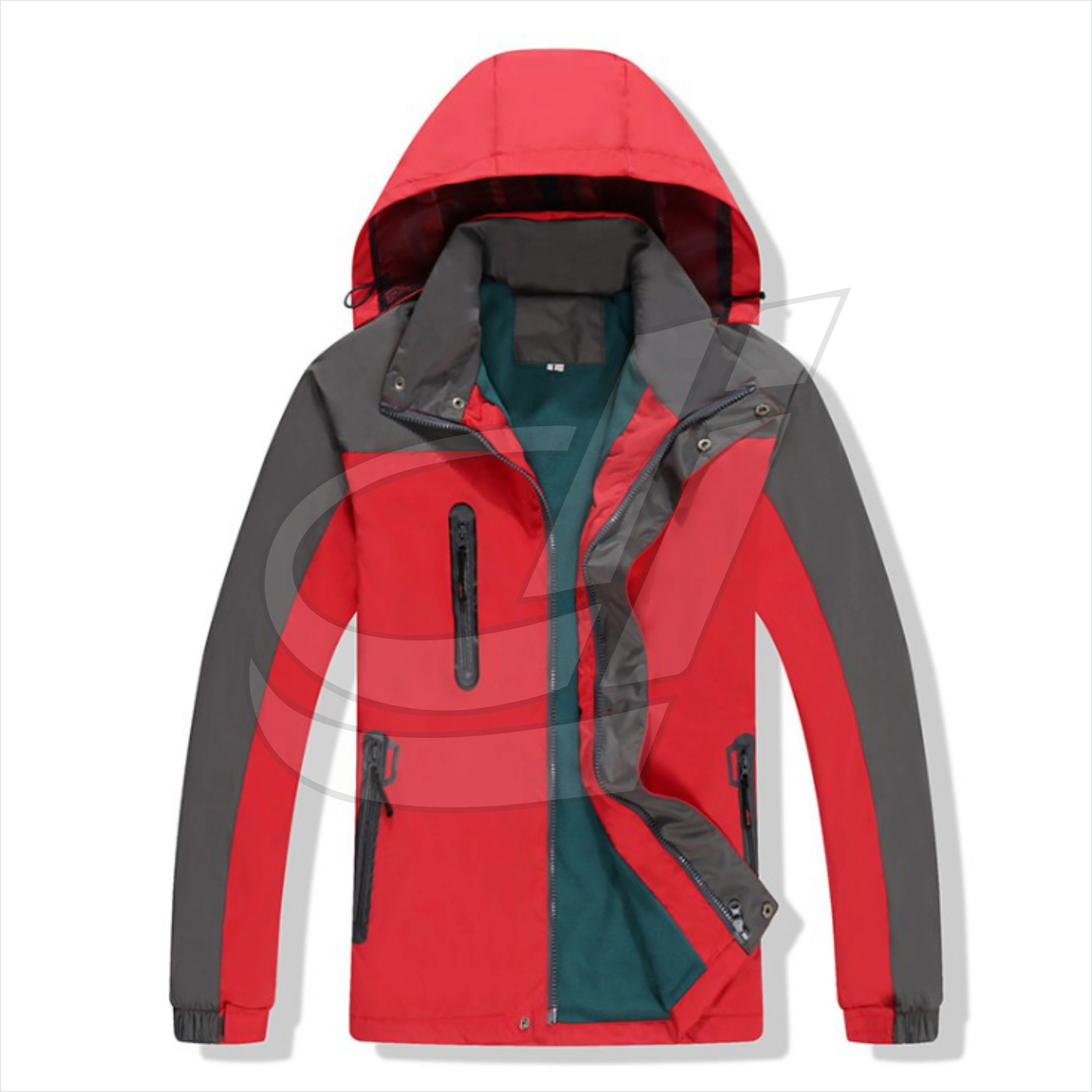 Custom Men Winter Windproof Waterproof Snowboard Ski Suit ski snow wear Jacket with Hoodie